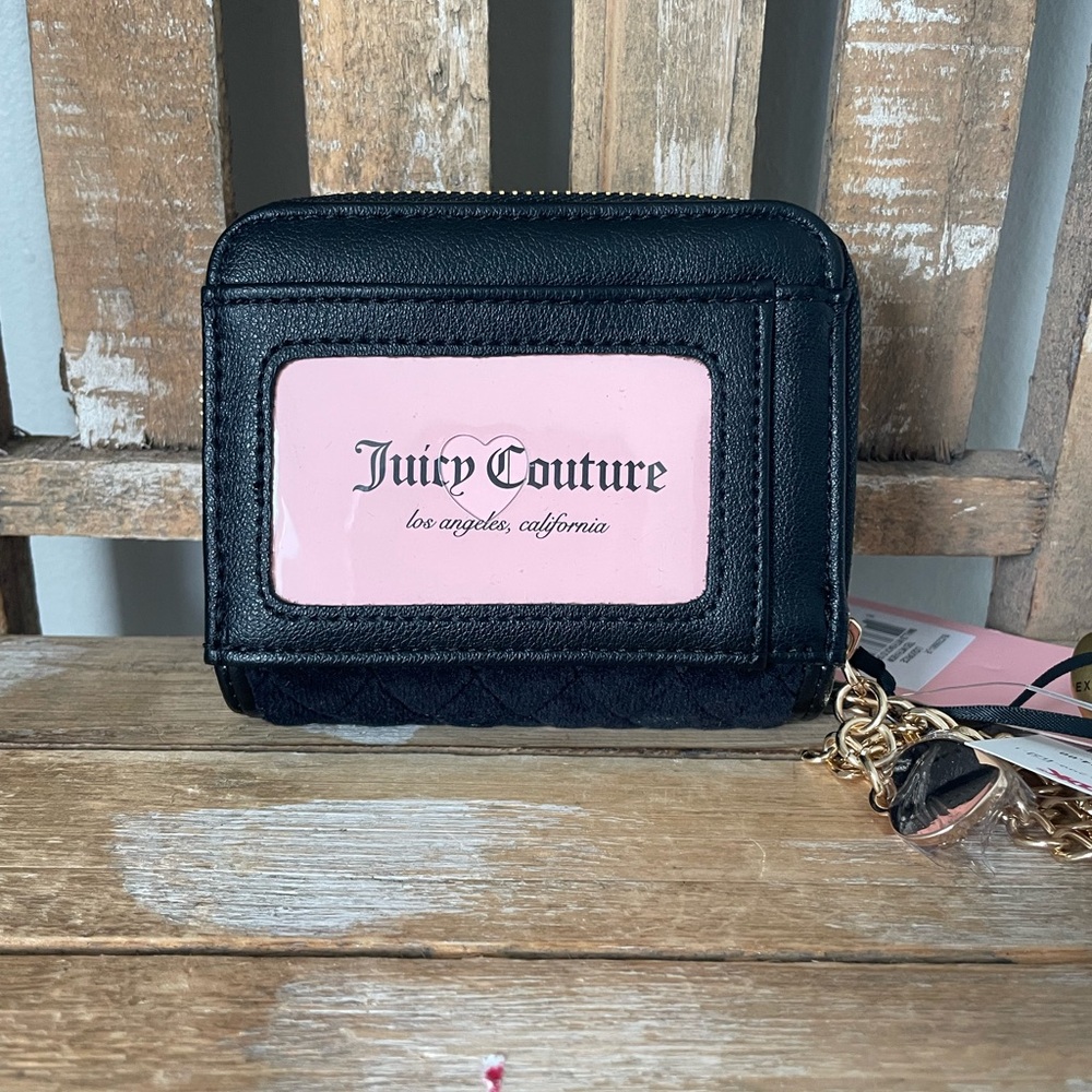 Black Quilted Women's Wallet - Picture 2 of 6